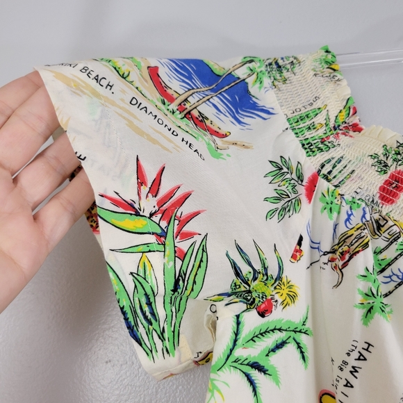 J. CREW colorful Hawaiian printed off-shoulder cotton popover mini shift dress - Picture 14 of 14